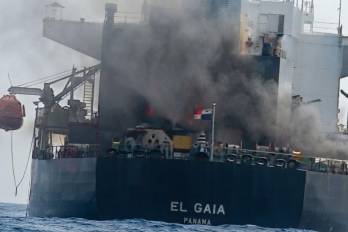 Buque panameño El Gaia sufre incendio en el estrecho de Ormuz; hay dos desaparecidos