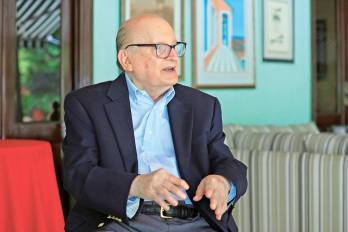 Ricardo de la Espriella, durante la entrevista con este diario