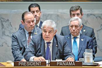 El mandatario panameño pronunció un discurso y dirigió la sesión del Consejo de Seguridad.