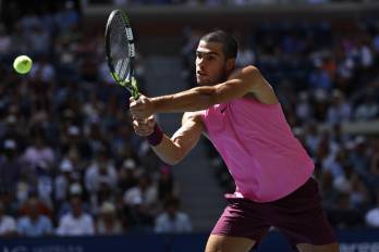 El español Carlos Alcaraz durante el Abierto de Estados Unidos 2025.