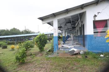 La Escuela quedó inutilizable tras el terremoto.