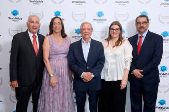 Moisés Zebede, Junta Directiva de WorldWide Medical; Betty de Cyjon, Gerente General de WorldWide Medical; Salvador Morales Baca, Consejo Directivo de WorldWide Group; Christie Arias, Junta Directiva de WorldWide Medical y Luis Galván, Chief Technical Officer de WorldWide Group.