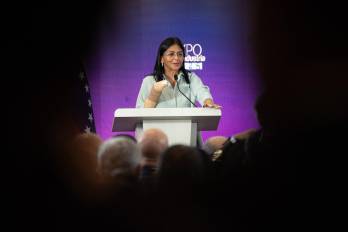 Fotografía de archivo de la vicepresidenta ejecutiva de Venezuela, Delcy Rodríguez.