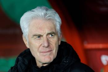 El entrenador de la selección de Sudáfrica, Hugo Broos.