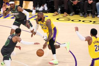 El jugador de Los Ángeles Lakers, LeBron James.