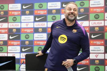 El entrenador del FC Barcelona, Hansi Flick.