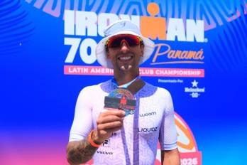 Fellipe Santos, tricampeón del Ironman 70.3 Panamá.