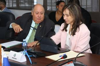 La viceministra de Economía y Finanzas, Ada Gabriela Saiz, sustentó el traslado de fondos.