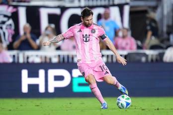 Lionel Messi durante un partido con el Inter Miami.