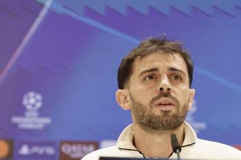 El centrocampista portugués del Manchester City Bernardo Silva.