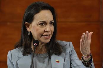 Durante sus declaraciones, Machado se refirio al Gobierno de Los Estados Unidos al subrayar el apoyo del gobierno.