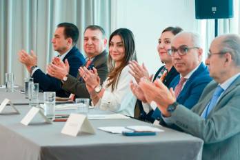 Líderes de la red de cámaras italianas de comercio exterior reunidos en Panamá.