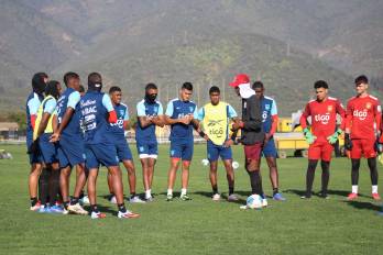 La selección de Panamá sub-20 durante un entrenamiento.