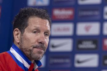 El entrenador del Atlético de Madrid, Diego Simeone.