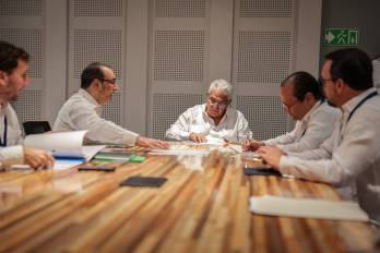 Díaz-Granados le presentó a Mulino los detalles del plan de la interconexión eléctrica con Colombia.