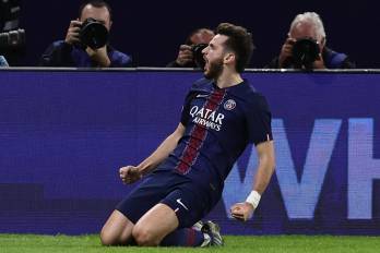 El jugador georgiano del PSG, Khvicha Kvaratskhelia.