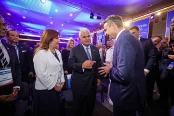 El presidente de la República de Panamá, José Raúl Mulino, en la inauguración de la feria marítima Posidonia 2026.