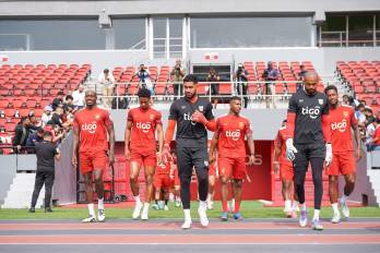 El equipo de la selección de Panamá previo a un entrenamiento.