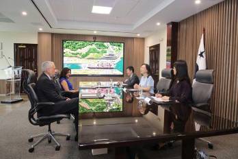 Reunión entre las autoridades del Canal de Panamá y la embajada de la República Popular de China.