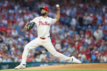 El jugador de los Philadelphia Phillies, Cristopher Sánchez.