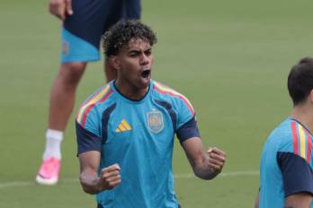 El jugador de la selección española Lamine Yamal.
