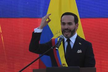 El nuevo presidente de Colombia, Abelardo de la Espriella, pronuncia un discurso en el Batallón Pichincha después de jurar su cargo, en Cali, Colombia, el 7 de agosto de 2026.