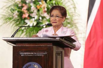 La primera ministra trinitense, Kamla Persad.