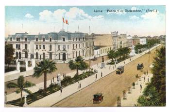 Paseo 9 de diciembre, Lima, Perú, 1910.