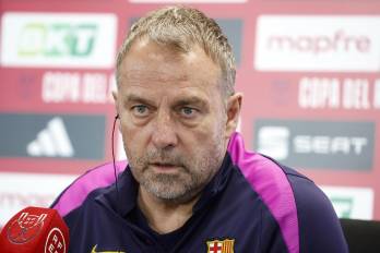 El entrenador del FC Barcelona, Hansi Flick.