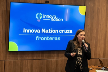 Karin Sempf de Sáenz, fundadora de Innova-Nation, durante la presentación de la agenda 2026 de la organización.