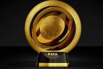 El trofeo para el ganador del Mundial de Clubes 2025.