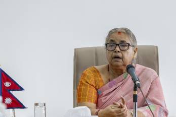 La primera ministra interina de Nepal, Sushila Karki. EFE/EPA/NARENDRA SHRESTHA