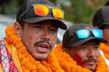 El montañista nepalí Nirmal Purja, reconocido por haber escalado los 14 picos más altos del mundo en poco más de seis meses.