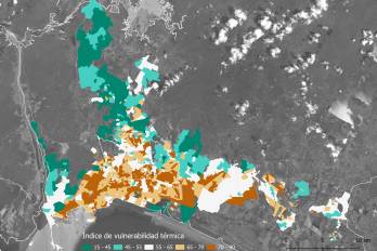 El Índice de vulnerabilidad térmica urbana, el cual nos permite sintetizar en un solo mapa la situación tanto de las temperaturas superficiales registradas, el grado de impermeabilización de los barrios, la superficie arbustiva existente, la altura de los árboles, la salud de estos árboles y la disponibilidad de espacio público por habitante.