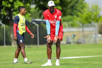 El entrenador de la selección sub-20 de Panamá, Jorge Dely Valdés.