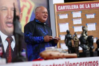 Imagen del el vicepresidente Sectorial de Política, Seguridad Ciudadana y Paz, capitán Diosdado Cabello Rondón durante actividades en el estado Zulia.