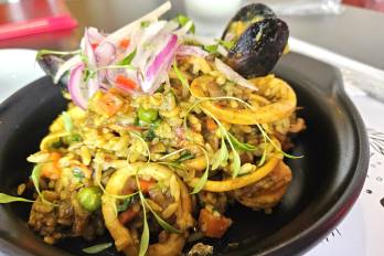 Arroz con mariscos al estilo norteño.