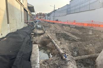 Vista actual sobre excavación en el barrio chino, ciudad de Panamá.