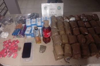 Artículos decomisados por la Policía Nacional.