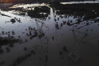 Fotografía aérea que muestra la magnitud de las inundaciones en Brasil.