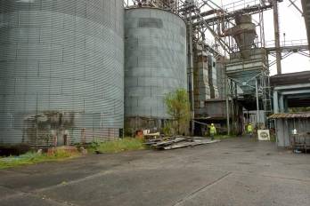 Imagen de 2021 del silo de Chiriquí, cuando se iniciaron los trabajos de desmantelamiento.