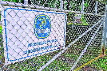 Letrero de la empresa Chiquita Panamá, en la provincia de Bocas del Toro.
