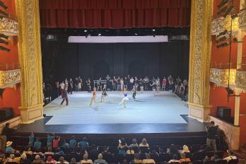El ensayo abierto al público tuvo lugar ayer en el Teatro Nacional.