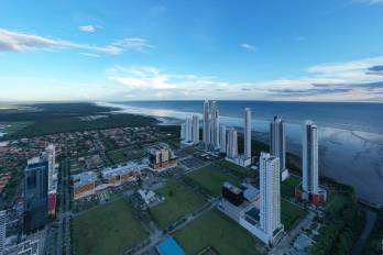 Vista panorámica del área de Costa del Este, en ciudad de Panamá.