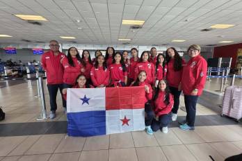 Parte de la delegación panameña que estará disputando los Juegos Deportivos Estudiantiles de Premedia en Costa Rica.
