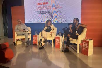 Daniel Domínguez, Gioconda Belli y Javier Zamora en el Museo del Canal Interoceánico.