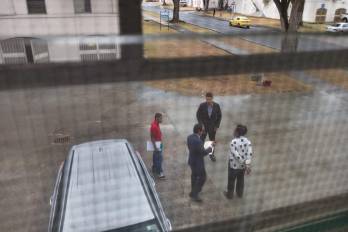 Personal de la Casa de Paz de Ancón y policías visitaron la sede de la SENADAP