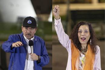 Los copresidentes de Nicaragua, Daniel Ortega y Rosario Murillo.