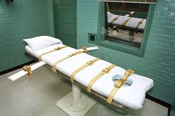 Imagen del año 2000 que muestra la cámara de la muerte donde los presos fallecen por inyección letal, en la Unidad Paredes en Huntsville (Texas), EE.UU.