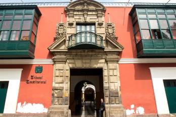 La Casa de Pilatos 1590, sede del Tribunal Constitucional, Lima, Perú .